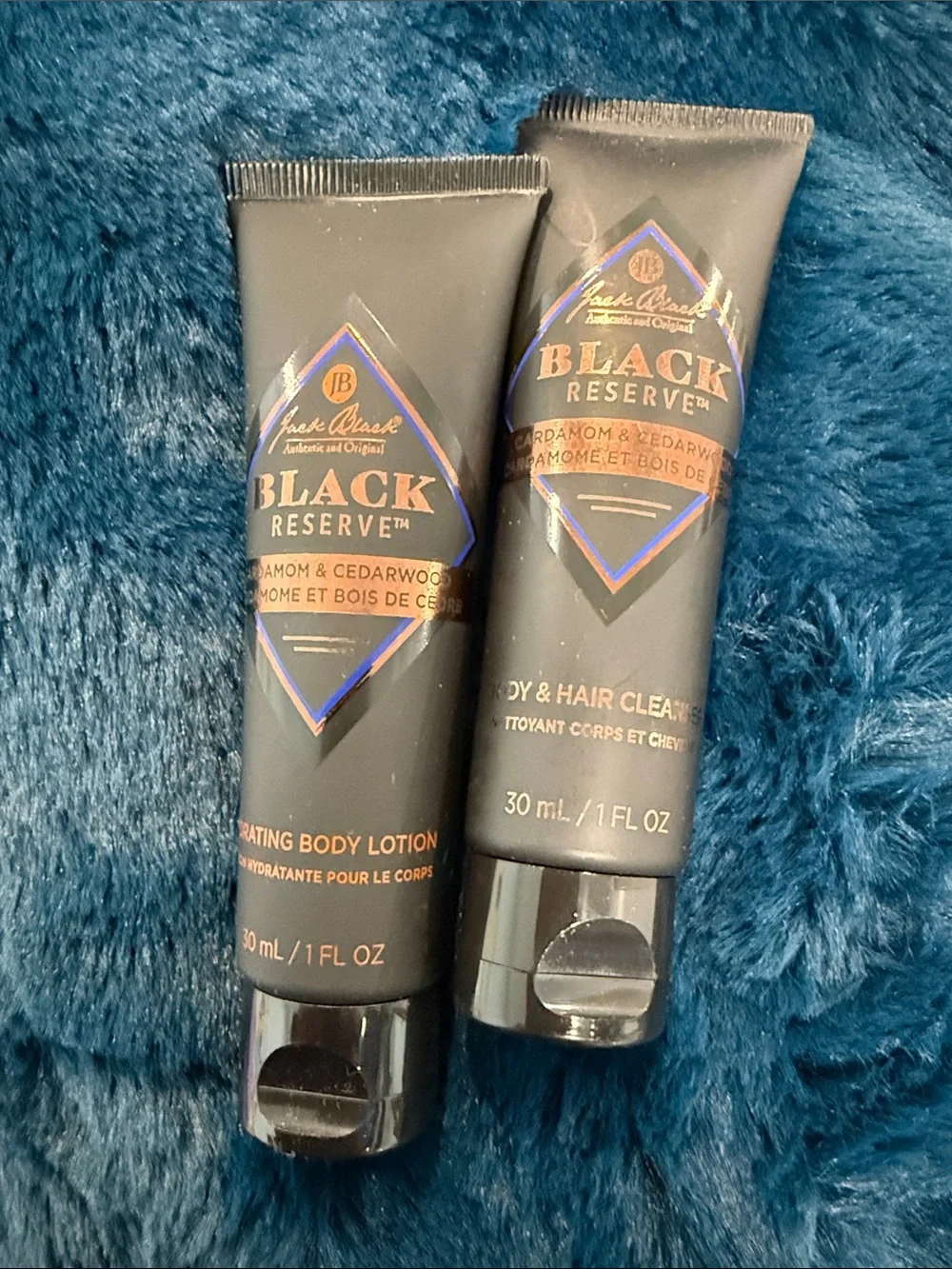 Black Reserve Men’s Hydrating Body & Hair Cleanser and Lotion - Black